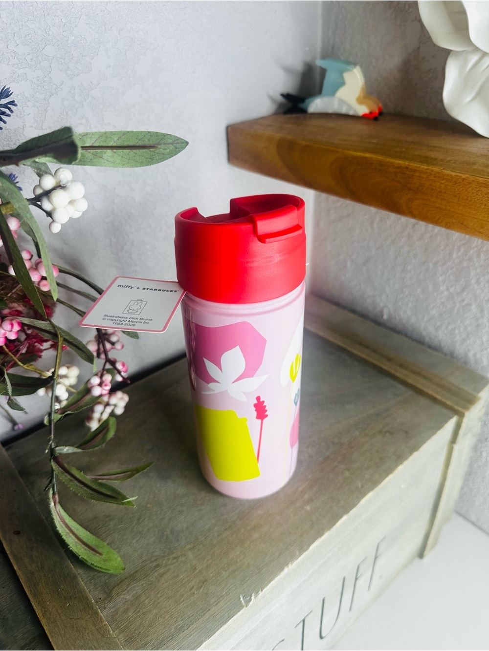 🆕 Miffy x Starbucks Pink Stainless Steel Tumbler - Red Lid - Picture 2 of 4